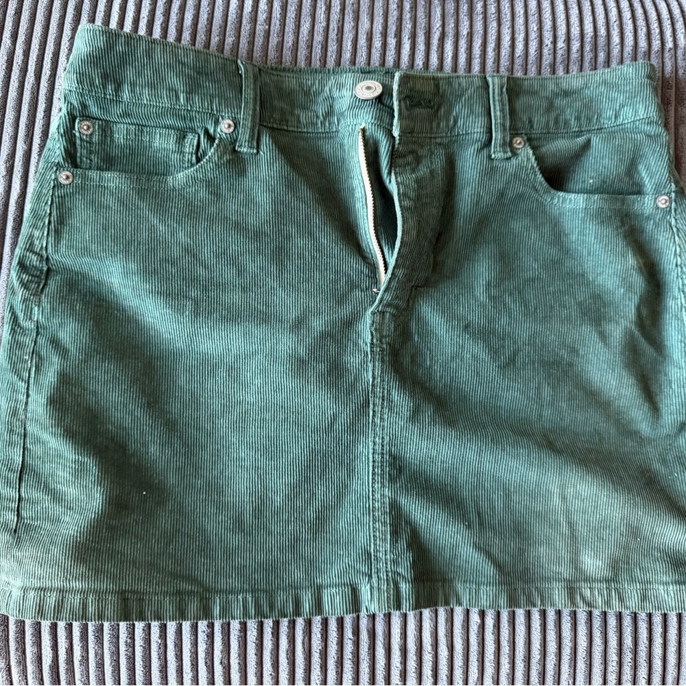 American Eagle Outfitters Forest Green Corduroy Skirt